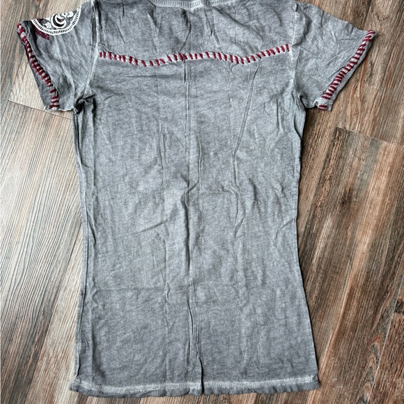 Affliction Gray and Red Graphic Tee - Picture 3 of 3